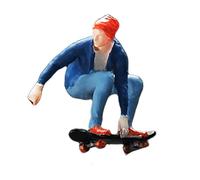 Wkldjf 1/64 Scale Skateboard Boy Girl Figure For Creative Dioramas Projects And Miniature Railway Scene Building Kits Decors