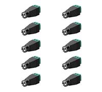 Wkldjf 10pcs/Pack DC12V-24V 5.5x2.1mm Power Plugs Ideal For Systems Cable Security Camera Wire Ends Barrels Adapter