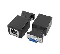 Wkldjf 2pcs RS232 To Ethernet Converters RJ45 Adapter For Long Distances Data Transfer For Cat5e/Cat6 Cables Pvc Housing