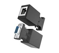 Wkldjf 2pcs RS232 To Ethernet Converters RJ45 Adapter For Long Distances Data Transfer For Cat5e/Cat6 Cables Pvc Housing