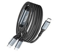 Wkldjf 3.9ft/1.2m Long USB C Splitter Adapter Cable PD140W Rapid Charging Cord 480Mbps Data Transfer For Multiple Devices
