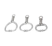 Wkldjf 3PCS Livestock Nose Rings Stainless Steel Spring Load Nose Leads For Secure Cattle Cow Control For Veterinarian Use