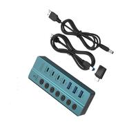 Wkldjf 7 Port USB3.0 Splitter With Individual Switches USB3.0 Charging Port USB Power Adapter Extension For PC Desktop USB Splitter With Power Switches