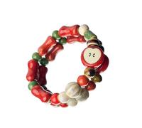 Wkldjf Comfortable Elastic Band Ceramic Bead Featuring Rainbow Colors Fashion Statement for Gift Giving Colorful Ceramic