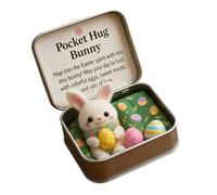 Wkldjf Cotton Rabbits Hugging Box Lovely Easter Decoration Holds Eggs and Small Gifts Soft Rabbits Storage