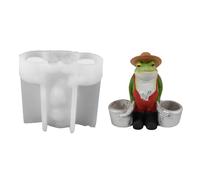 Wkldjf Creative Frogs Meditations Pose Holder Molds Silicone for Homemade and Decorations Frogs Holder