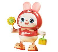 Wkldjf Electric Musical Dancing Rabbits Toy with 48 Songs Light Up for Baby Learning and Crawling Educational Music Fun Electronic