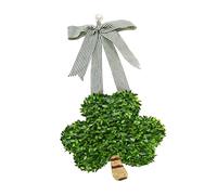 Wkldjf Faux Metal Frame Wreath Ideal for St Patrick ' s Day Decor in Parties or Classrooms Ribbon Bow