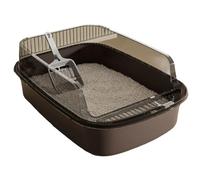 Wkldjf Large Capacity Pet Litter Container Box with Tall Barriers Reduces Mess and Smell Quick Disassembly for Easy Washing Enclosed Cats Litter Pan