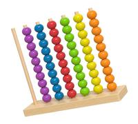 Wkldjf Portable Wooden Bead Frame Educational Learning Toy for Children to Improve Color Differentiation and Logical Thinking Wooden Abacus