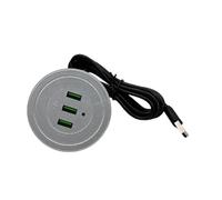 Wkldjf Recessed Double USB Desk Socket 2 Outlets 1.7 Meter Cable Type B Charging Adapter For Smartphones Tablets Devices