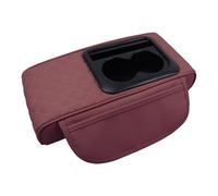 Wkldjf Soft Leather Vehicle Armrest Cover Boasts Built in Beverage Holder & Phone Holder Practical Auto Console Lid for Travel Auto Phone Owner with Cup Owner