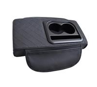 Wkldjf Soft Leather Vehicle Armrest Cover Boasts Built in Beverage Holder & Phone Holder Practical Auto Console Lid for Travel Auto Phone Owner with Cup Owner