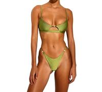 Wkldjf Stylish Hollow Out Two Piece Swimwears Set with Adjustable Straps for Women Sunbathing Swimming Beach Volleyballs Comfortable Swimsuit Set