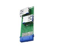Wkldjf Two USB3.0 Port Expansion Card For 19 Pin Motherboards Interfaces 5Gbps Transfer Speed Motherboards USB Expansion Splitter