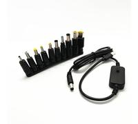 Wkldjf Type C Male To Male 5.5x2.1mm Power Connectors Adapter Cable With 10 Interchangeable Adapter 5V 9V 12V 15V 20V Adjustable