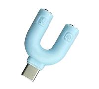 Wkldjf Type C To 3.5mm Headphones Y Splitter Adapter Connectors Couple Sharing Adapter For Smartphones Tablets Laptops