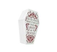 Wkldjf Unique Gothic Coffin Jewelry Case Elegant Gothic Jewelry Display Case Storage Box For Rings And Small Accessories