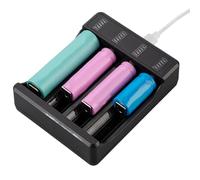 Wkldjf USB C Power 1/2/3/4 Slot Battery Charging LED Display For 18650 Batteries Overcharges And Shortcircuits Protections