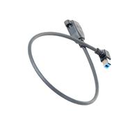 Wkldjf USB3.0 Right Angled Male Female Adapter Cable 0.5m 5Gbps Transfer Speed For Scanners Electronic Pianos