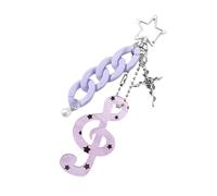 Wkldjf Women ' s Lovely Purse Charm Chain Music Note Bag Charms Star Keychain Bag Charm for Bags Handbag Backpack Accessories Charms for Car Keys