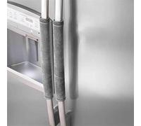 WKLLK 2 Pcs Refrigerator Door Handle Covers, Anti Dirty Fridge Door Handle Protector Antiskid Kitchen Appliance Covers For Refrigerator And Oven,Light Grey