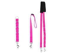 WKLLK 3pc Pet Dog Grooming Loop Adjustable Pet Grooming Leash Dog Traction Rope Bathing Tether Straps For Pet Grooming Neck And Haunch Holder,Pink