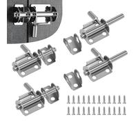 Wkmamo 4 Pcs Bolt Sliding Door Lock Stainless Steel,Latch Sliding Door Lock,Door Security Slide Latch Lock,Door Bolts Lock Latch for Bathroom Pet Doors Fences Shed Doors