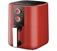 WKNBEU 5 L Air Fryer, Home French Fries Machine Large Capacity, 30 Minute Timer and Adjustable Temperature Control for Healthy Oil Free or Low Fat Cooking, Red