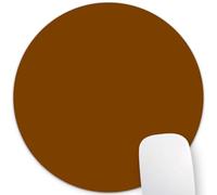 Wknoon Brown Round Mouse Pad, 7.9" Diameter & 0.12" Thickness (200mmx200mmx3mm), Non-Slip Rubber Base & Smooth Fabric Surface Cute Circular Blank Desk Mat for Laptop