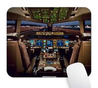 Wknoon Cool Boeing 777 Airplane Cockpit Mouse Pad