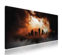 Wknoon. Extra Large Gaming & Office Mouse Pad (31.5" x 11.8") - Zombies Dead Men Walking Body in The Doom Mist Halloween Theme, Anti-Slip XXL Desk Mat with Durable Stitched Edges & Smooth Surface