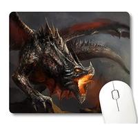 Wknoon Fantasy Scene Knight Fighting Dragon Mouse Pad