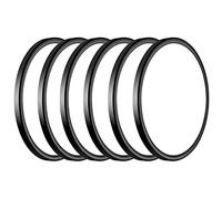 WKONCLDY 6Pack 3200lm LED Flush Mount Ceiling Light, Super Slim 12 inch LED Ceiling Light, 5000K LED Ceiling Light for Bedroom, Living Room, Dining Room (Black, Six Pack)