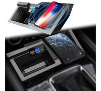Wkopet Car Wireless Charger for Mazda CX-5 2017-2021,Output Of 15W QC 3.0 Fast Charging USB Port 18W Wireless Charging Devices for Any Qi Enabled Phone
