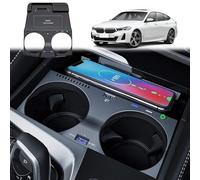 Wkopet Wireless Car Charger for BMW 5 Series G30 G31/M5/GT6 2018-2022 Center Console Accessory Panel,15W Qi Fast Charging Phone Charger Pad with USB Ports for Any Qi Enabled Phone