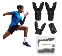 WkrCyncharis 2 PCS Respiratory Trainer with Adjustable Resistance | Compact Lung Exercise Device with High-Grade Silicone | Improve Breathing Capacity | Easy to Clean (Black*2)