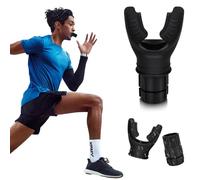 WkrCyncharis Breathing Trainer with Adjustable Resistance | Portable Respiratory Trainer with High-Grade Silicone | Compact Lung Exercise Device | Easy to Clean (Black)