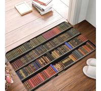 WKSGDSG Absorbent Doormat For Inside 60x40cm, Non Slip Indoor Door Mat For Front Door, Library Bookshelf Floor Mats, Easy Clean Welcome Mat For Entryway, Back Door, Entrance, All Weather, Easy Clean