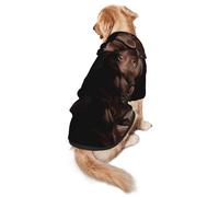 WKSGDSG Cozy Hoodie For Medium Large Dogs, Brown Labrador, Cold Weather Warm Dog Sweatshirt With Hood & Pocket, Soft Fabric Pullover Winter Clothes For Pets, Adjustable Dog Hoodie For Daily Walk