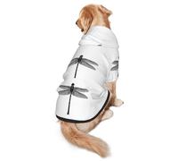 WKSGDSG Cozy Hoodie For Medium Large Dogs, Dragonfly, Cold Weather Warm Dog Sweatshirt With Hood & Pocket, Soft Fabric Pullover Winter Clothes For Pets, Adjustable Dog Hoodie For Daily Walk