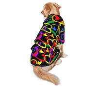 WKSGDSG Cozy Hoodie For Medium Large Dogs, Gay Pride Rainbow, Cold Weather Warm Dog Sweatshirt With Hood & Pocket, Soft Fabric Pullover Winter Clothes For Pets, Adjustable Dog Hoodie For Daily Walk
