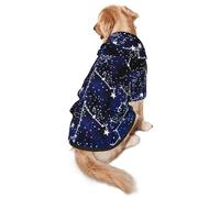 WKSGDSG Cozy Hoodie For Medium Large Dogs, Glow In The Dark, Cold Weather Warm Dog Sweatshirt With Hood & Pocket, Soft Fabric Pullover Winter Clothes For Pets, Adjustable Dog Hoodie For Daily Walk