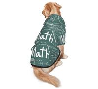 WKSGDSG Cozy Hoodie For Medium Large Dogs, Math Lesson Word, Cold Weather Warm Dog Sweatshirt With Hood & Pocket, Soft Fabric Pullover Winter Clothes For Pets, Adjustable Dog Hoodie For Daily Walk