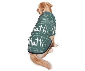 WKSGDSG Cozy Hoodie For Medium Large Dogs, Math Lesson Word, Cold Weather Warm Dog Sweatshirt With Hood & Pocket, Soft Fabric Pullover Winter Clothes For Pets, Adjustable Dog Hoodie For Daily Walk