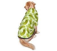 WKSGDSG Cozy Hoodie For Medium Large Dogs, Sushi Dill Pickles, Cold Weather Warm Dog Sweatshirt With Hood & Pocket, Soft Fabric Pullover Winter Clothes For Pets, Adjustable Dog Hoodie For Daily Walk