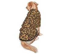 WKSGDSG Cozy Hoodie For Medium Large Dogs, Wild Leopard Animal, Cold Weather Warm Dog Sweatshirt With Hood & Pocket, Soft Fabric Pullover Winter Clothes For Pets, Adjustable Dog Hoodie For Daily Walk