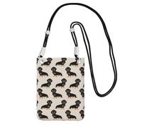 WKSGDSG Crossbody Phone Pouch For Women Men, Cute Dog Wallet Bag, Small Crossbody Bag For Travel Essentials Commute, Waterproof Rfid Blocking Card Holder Purse, Adjustable Black Strap