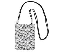 WKSGDSG Crossbody Phone Pouch For Women Men, Cute Penguins Sketch Wallet Bag, Small Crossbody Bag For Travel Essentials Commute, Waterproof Rfid Blocking Card Holder Purse, Adjustable Black Strap