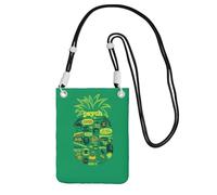 WKSGDSG Crossbody Phone Pouch For Women Men, Psych Pineapple Quote Wallet Bag, Small Crossbody Bag For Travel Essentials Commute, Waterproof Rfid Blocking Card Holder Purse, Adjustable Black Strap